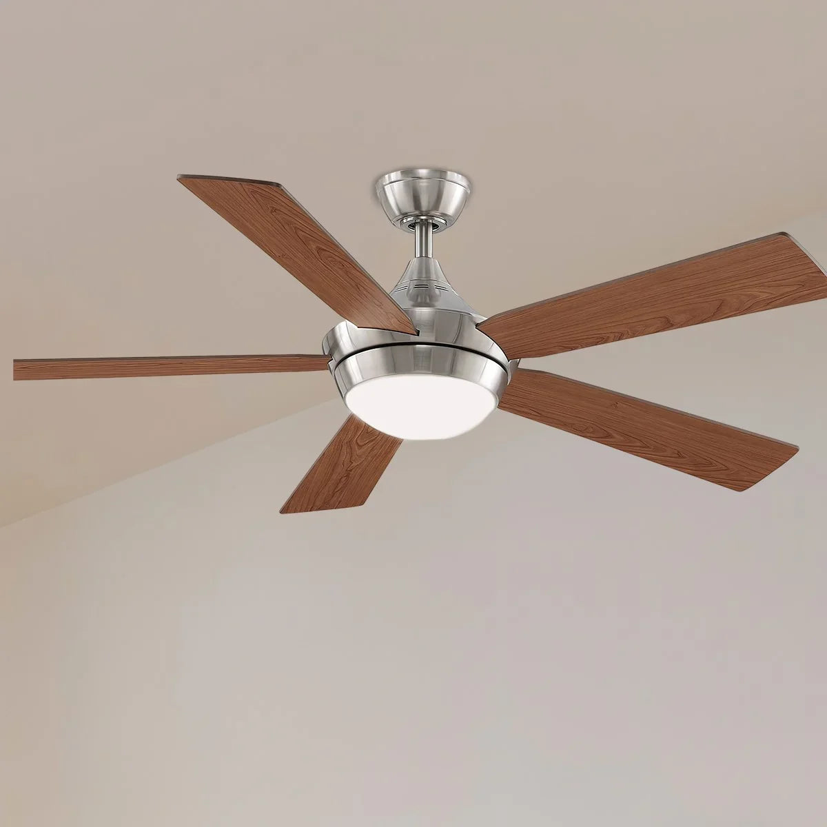 Celano V2 52 Inch Brushed Nickel LED Ceiling Fan with Remote - Bees Lighting