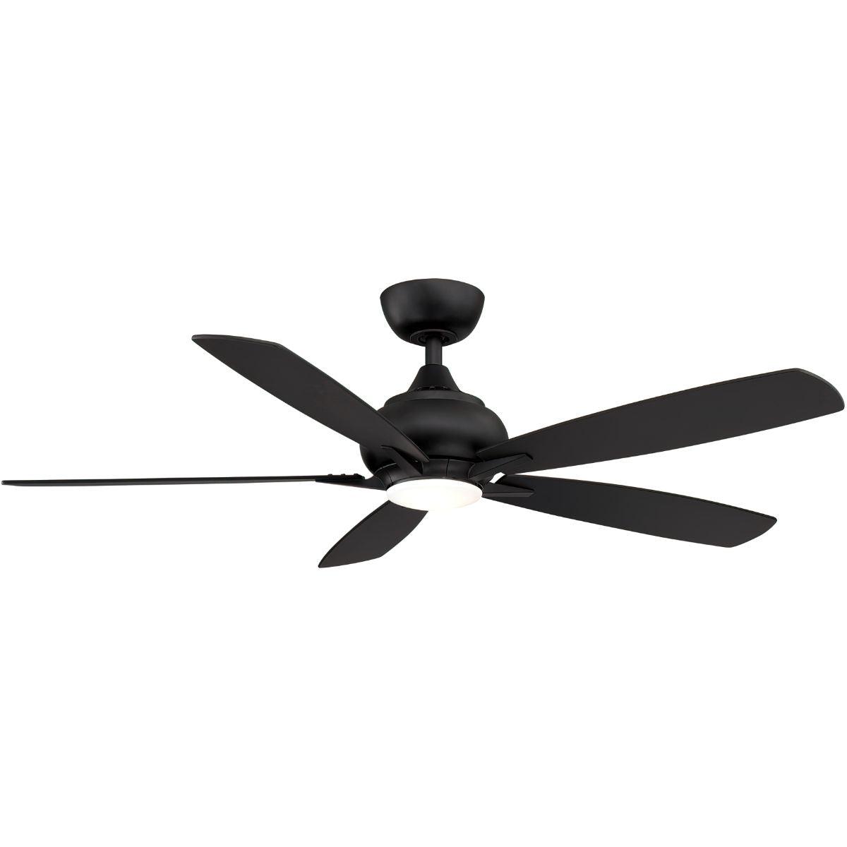 Doren 52 Inch Black LED Ceiling Fan with Remote - Bees Lighting