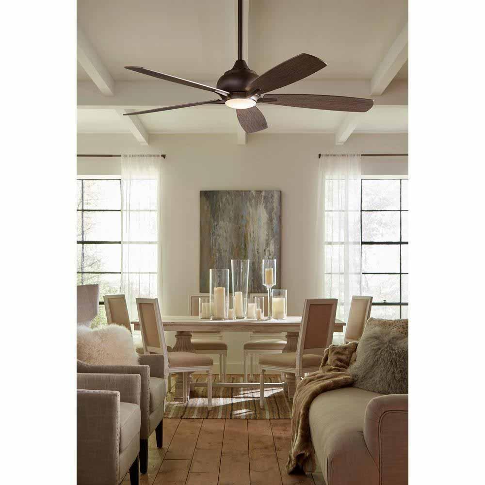 Doren 52 Inch Matte Greige LED Ceiling Fan with Remote - Bees Lighting