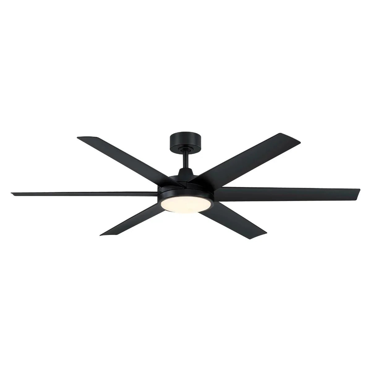 Brawn 64 Inch Black Outdoor Smart Ceiling Fan with LED CCT Select Light Kit and Remote - Bees Lighting