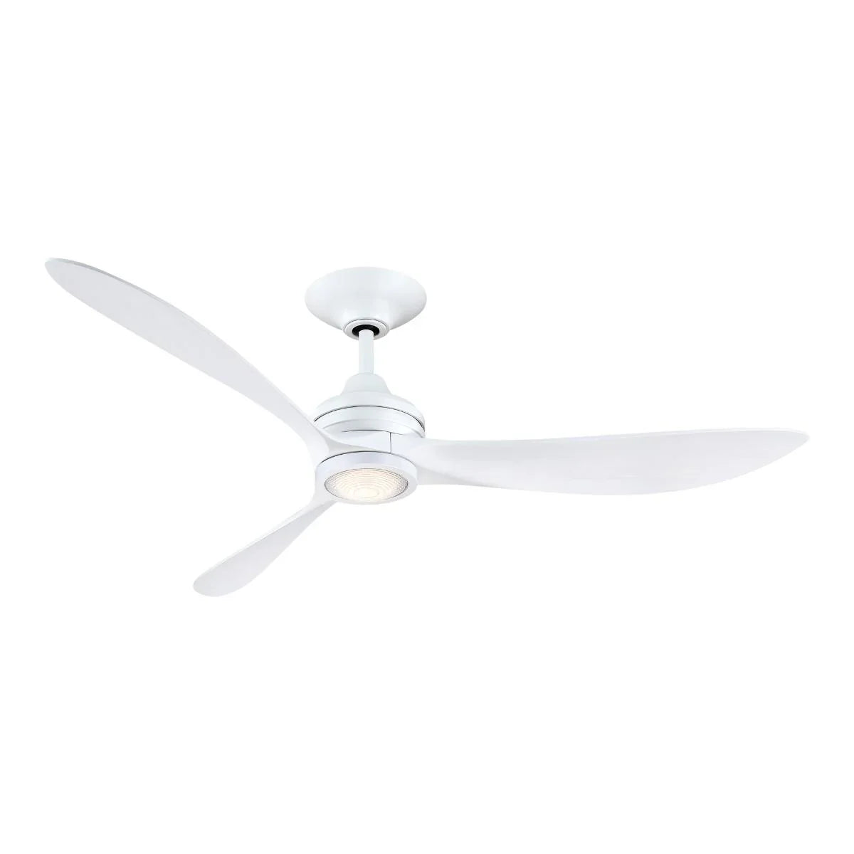 Aviara 60" White Ceiling Fan with LED CCT Select Light Kit - Bees Lighting