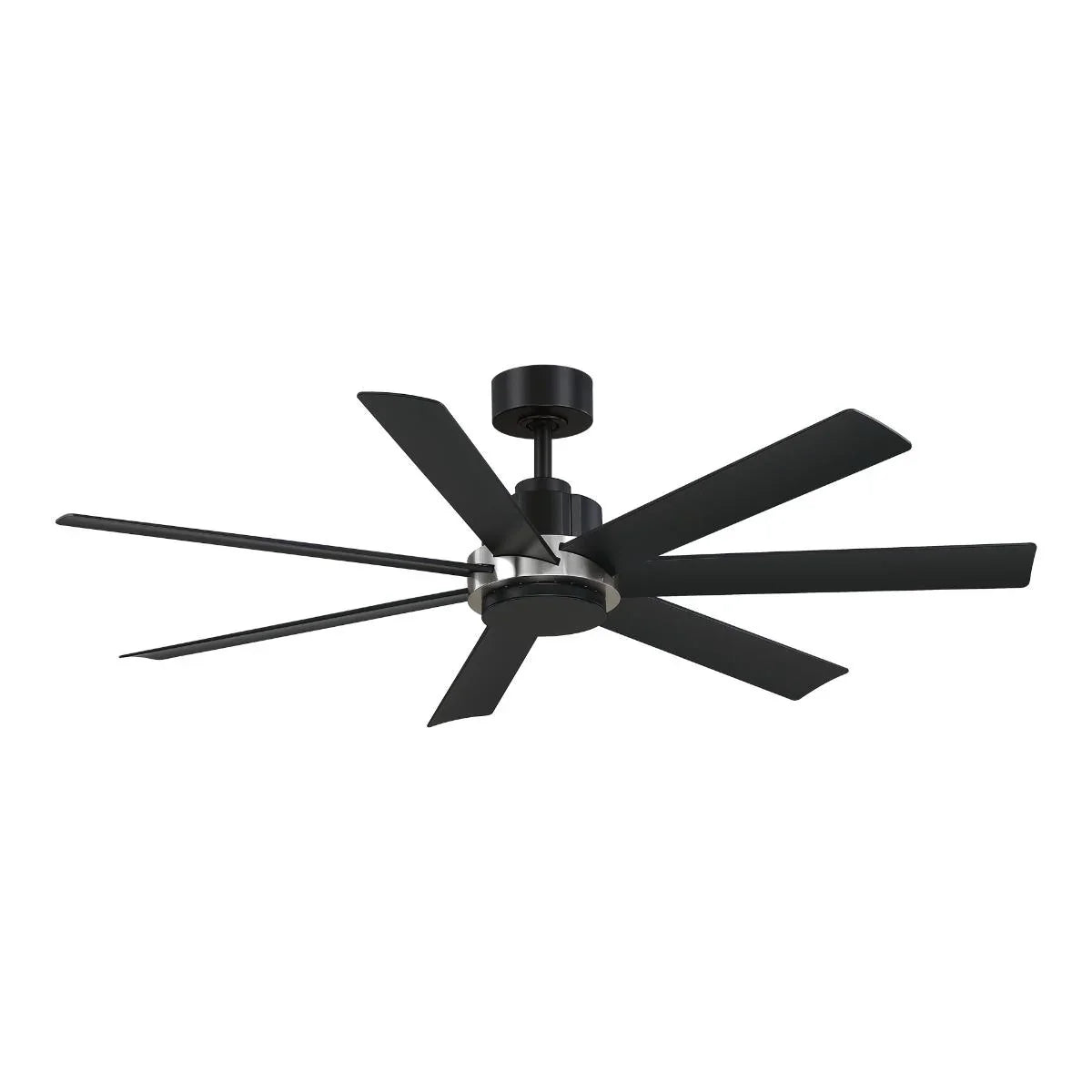 Pendry 56 inch Black and Brushed Nickel Damp Rated Ceiling Fan with Remote - Bees Lighting