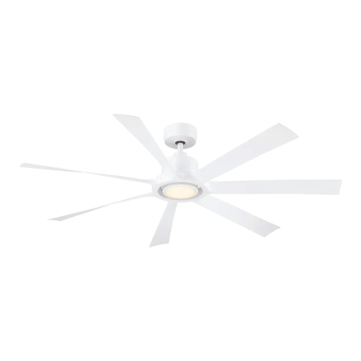 Lenzi 60" White LED Windmill Ceiling Fan - Bees Lighting