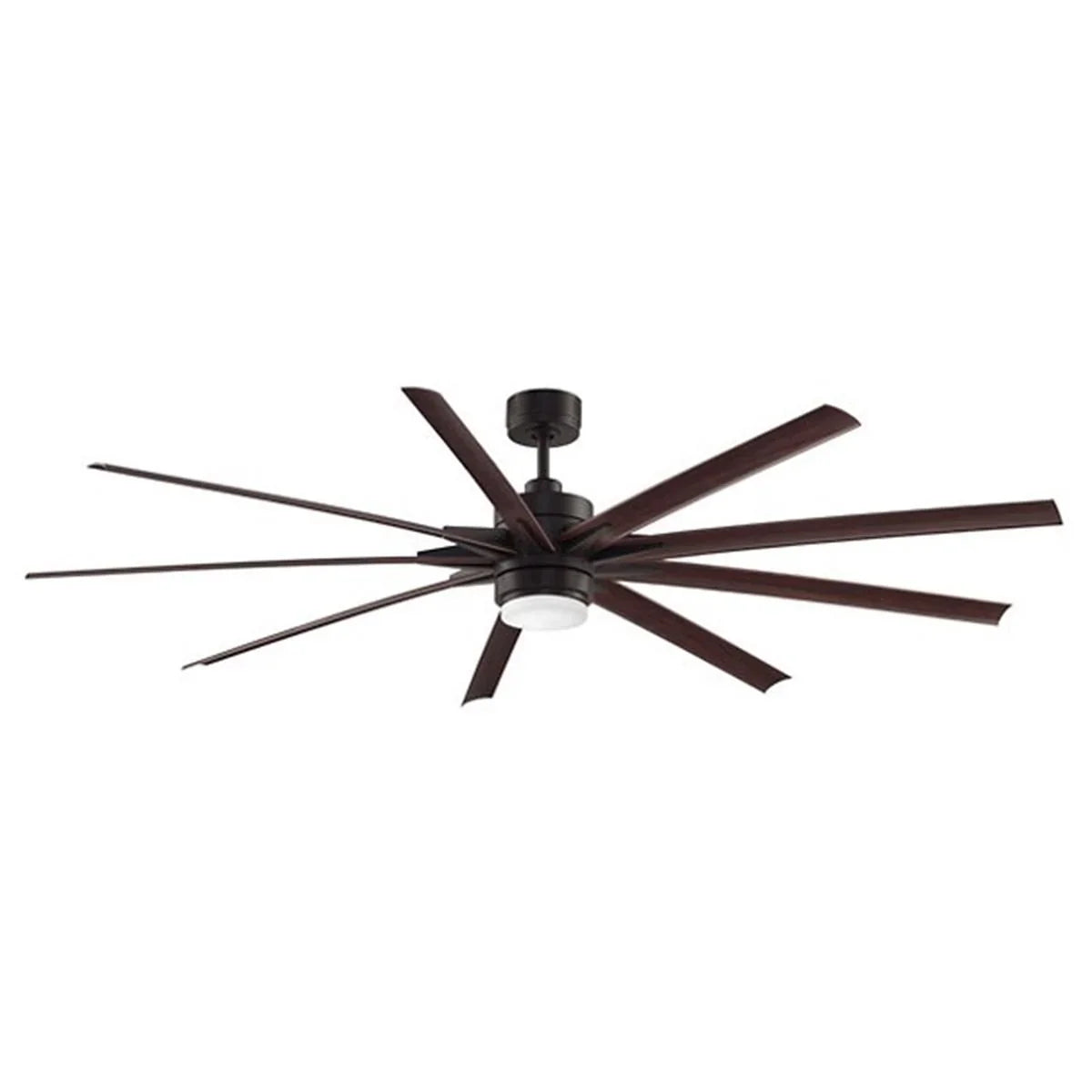 Odyn 84 Inch Dark Bronze Wet Rated Large LED Ceiling Fan with Remote - Bees Lighting