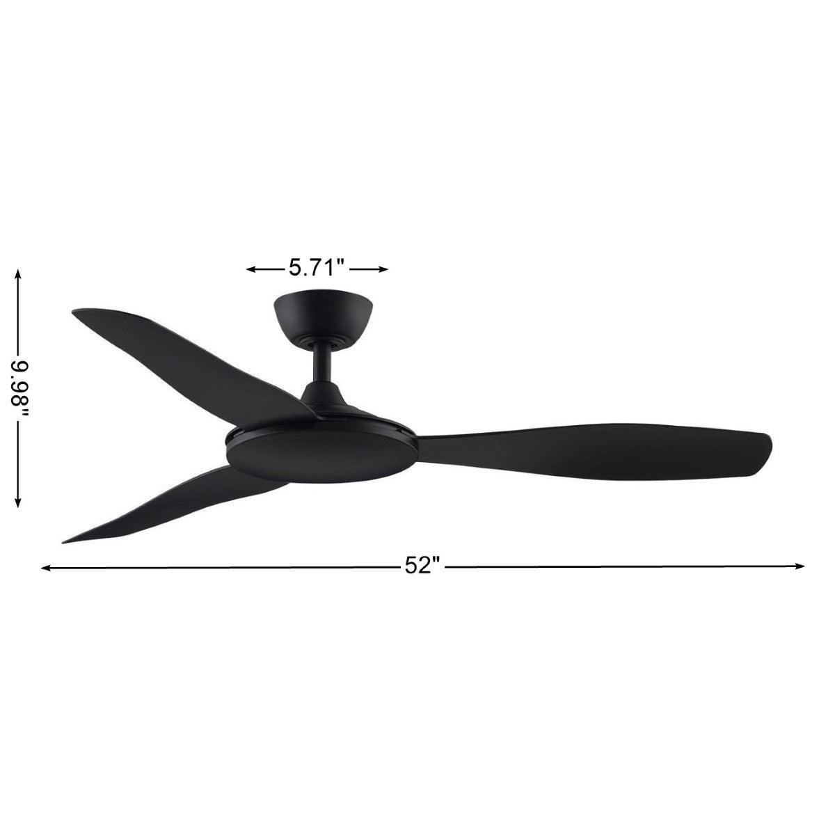 GlideAire 52 Inch DC Motor Indoor/Outdoor Ceiling Fan With Remote - Bees Lighting