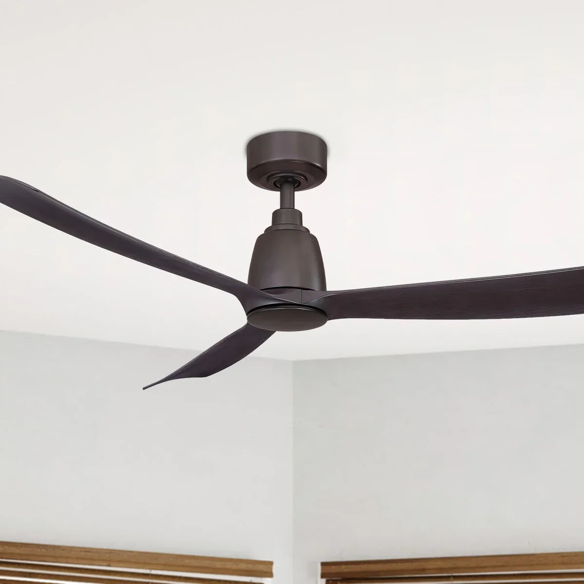 Kute 52 Inch Dark Bronze Damp Rated Modern Ceiling Fan with Remote - Bees Lighting