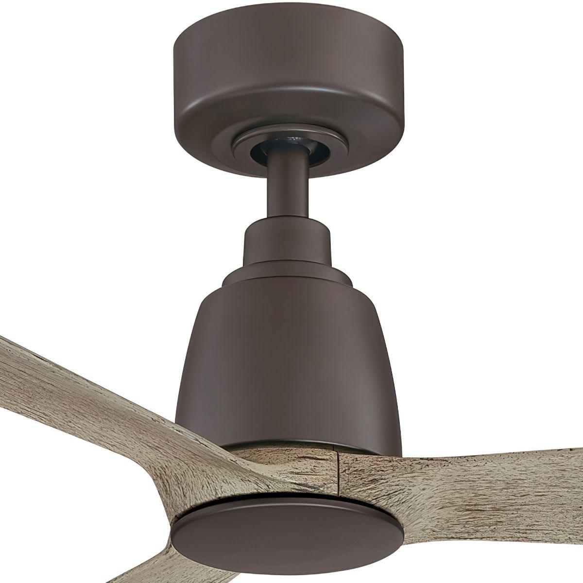 Kute 52 Inch Matte Greige Damp Rated Modern Ceiling Fan with Remote - Bees Lighting