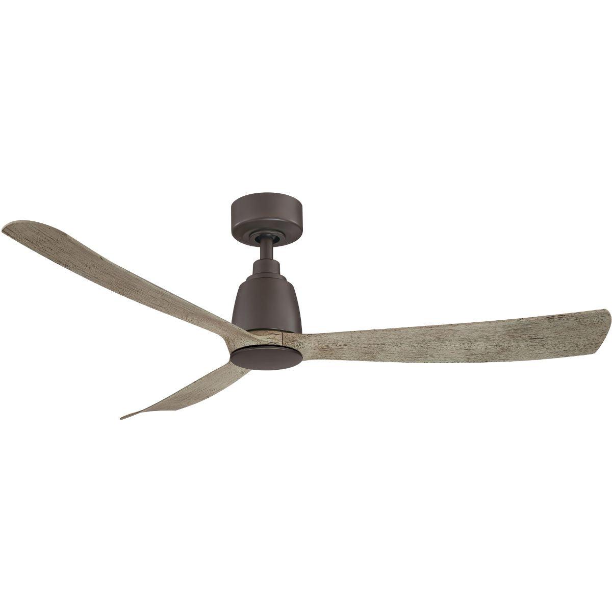 Kute 52 Inch Matte Greige Damp Rated Modern Ceiling Fan with Remote - Bees Lighting