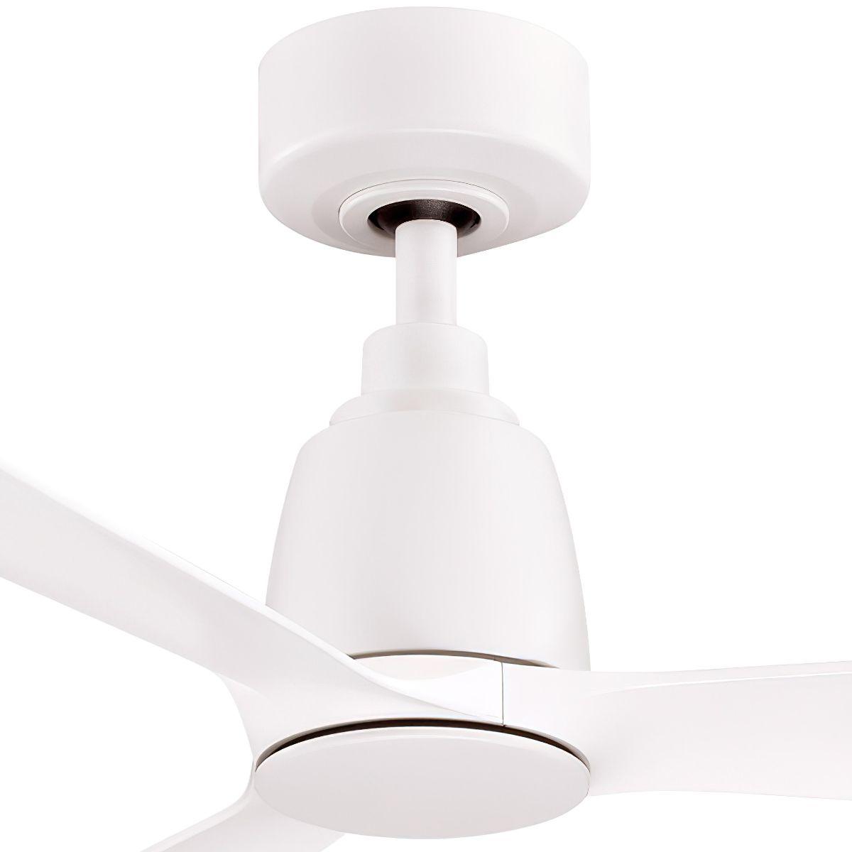 Kute 52 Inch Matte White Damp Rated Modern Ceiling Fan with Remote - Bees Lighting