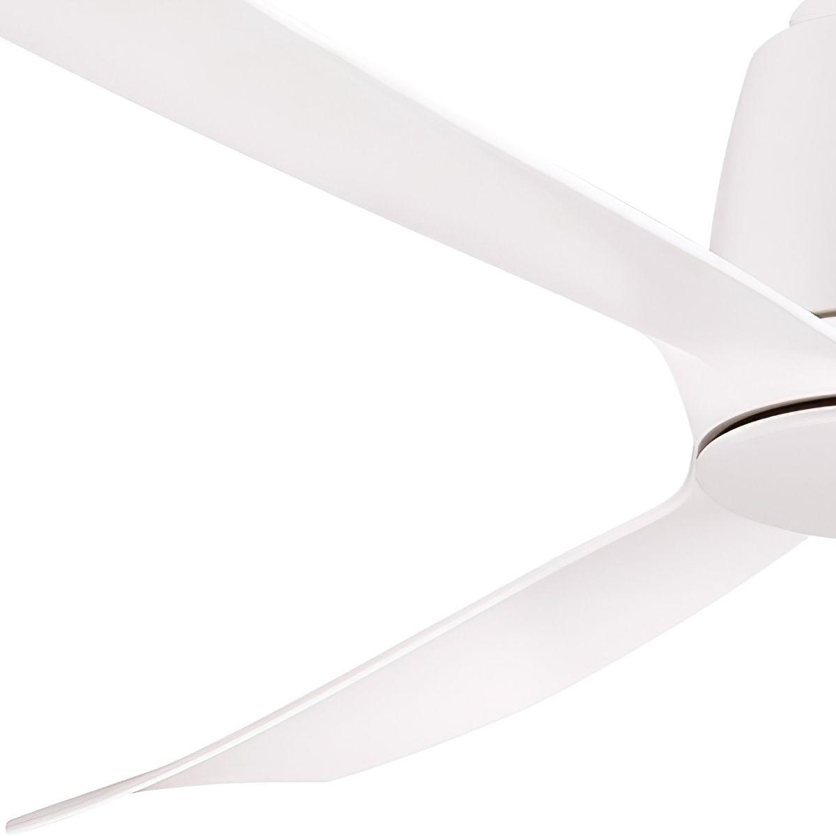 Kute 52 Inch Matte White Damp Rated Modern Ceiling Fan with Remote - Bees Lighting