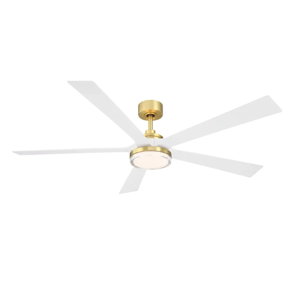 TorchAire 64" Brass Ceiling Fan with LED CCT Select Light Kit - Bees Lighting