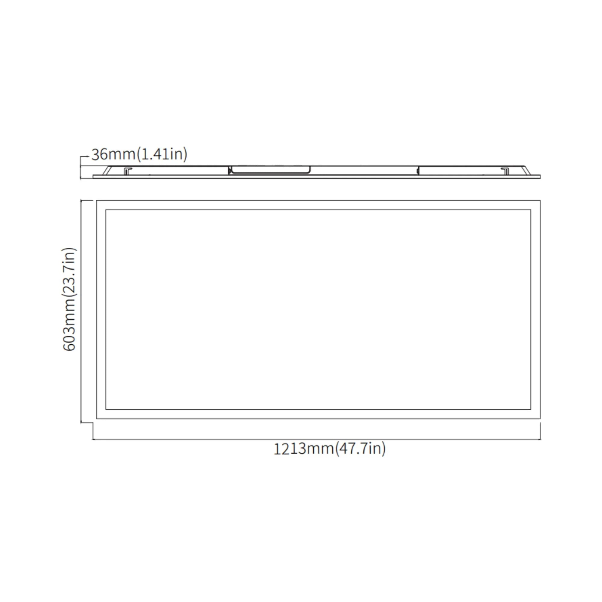 2x4 LED Flat Panel Light, 6100 Lumens, 50W, 35K/40K/50K, 120/277V