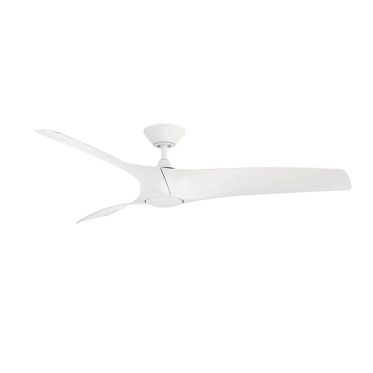 Zephyr 52 Inch Wet Rated CCT LED Smart Ceiling Fan, Matte White - Bees Lighting