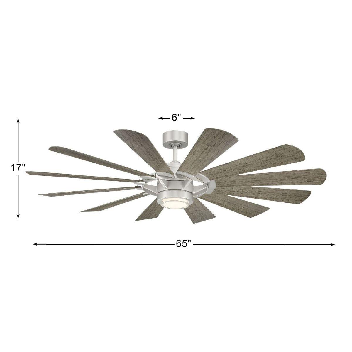 Wyndmill 65 Inch Windmill Outdoor Smart Ceiling Fan With 2700K Light And Remote - Bees Lighting