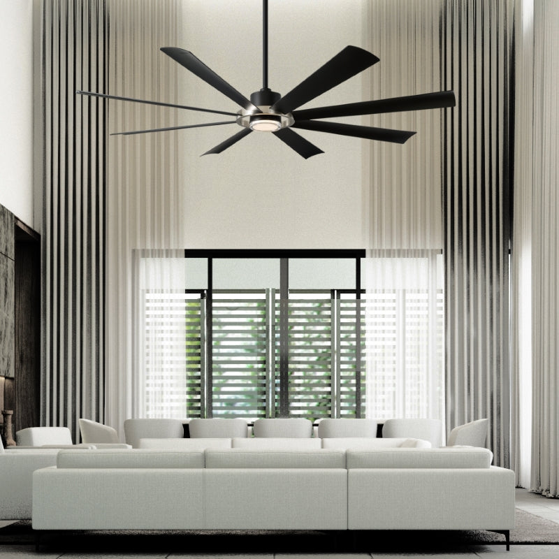 Aura 72 Inch Windmill Outdoor Smart Ceiling Fan With 2700K LED And Remote