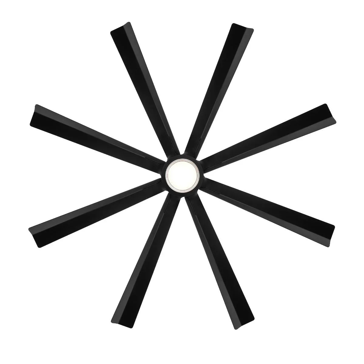Size Matters 65 Inch Matte Black Smart Windmill Ceiling Fan with CCT LED Light - Bees Lighting