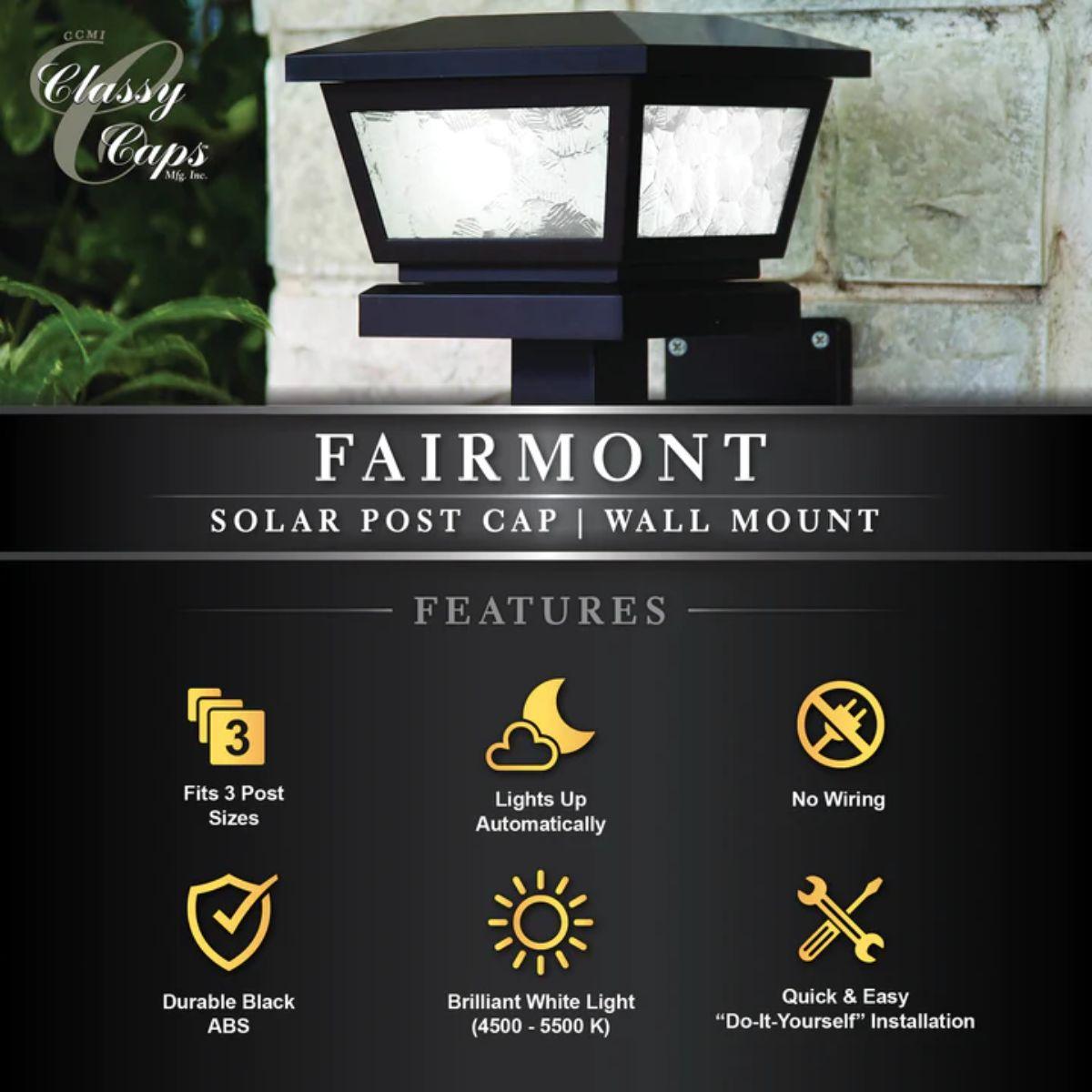 LED Solar Post Cap 5x5 -10 Lumens 4500K (Pack Of 2)