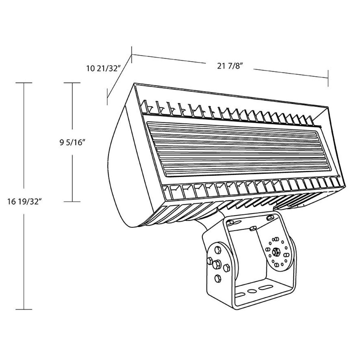 LED Flood Light, 445/534W, 72600 Lumens, 4000K/5000K, 120-277V, Trunnion Mount, White - Bees Lighting