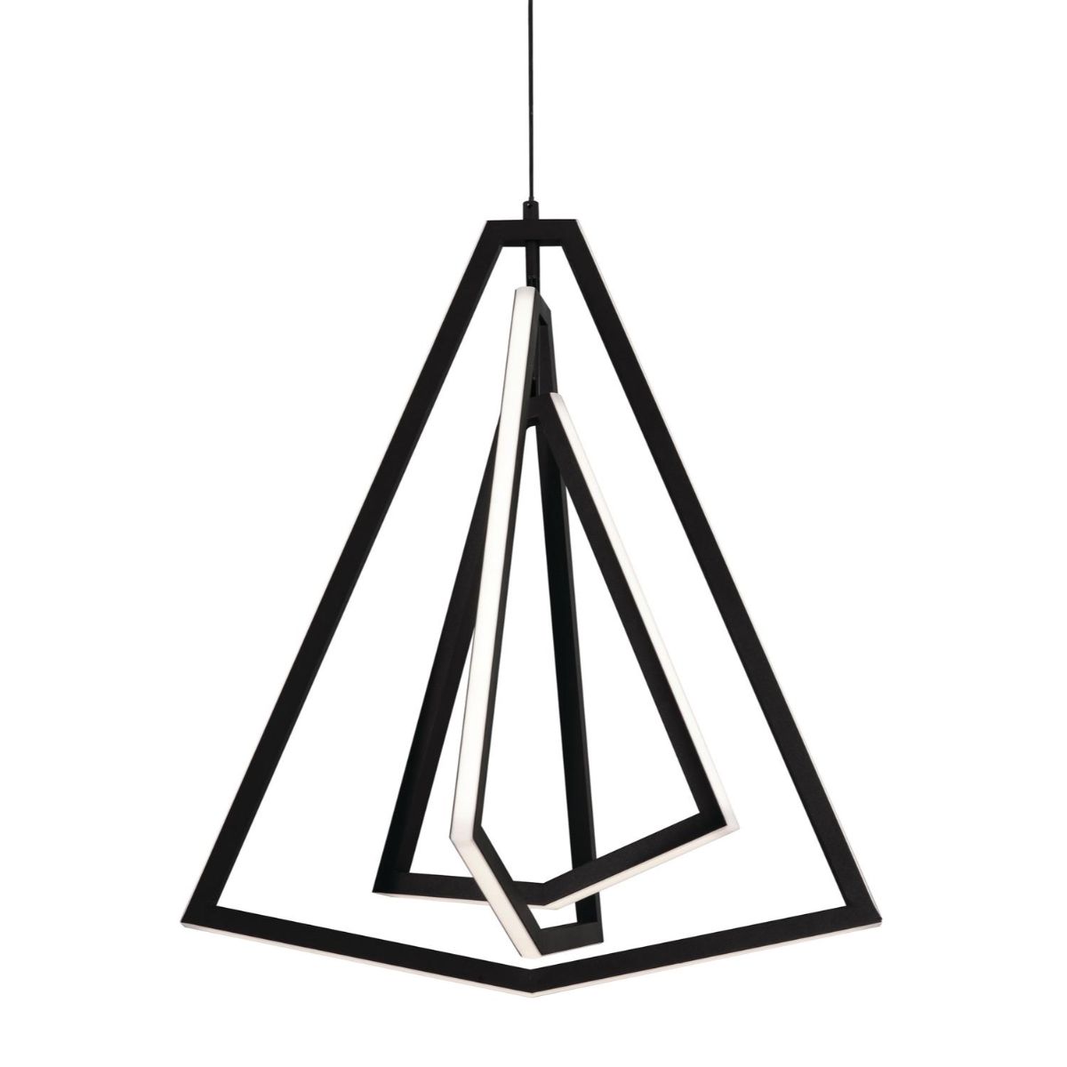Gianna 24 in. LED Pendant Light Black finish - Bees Lighting