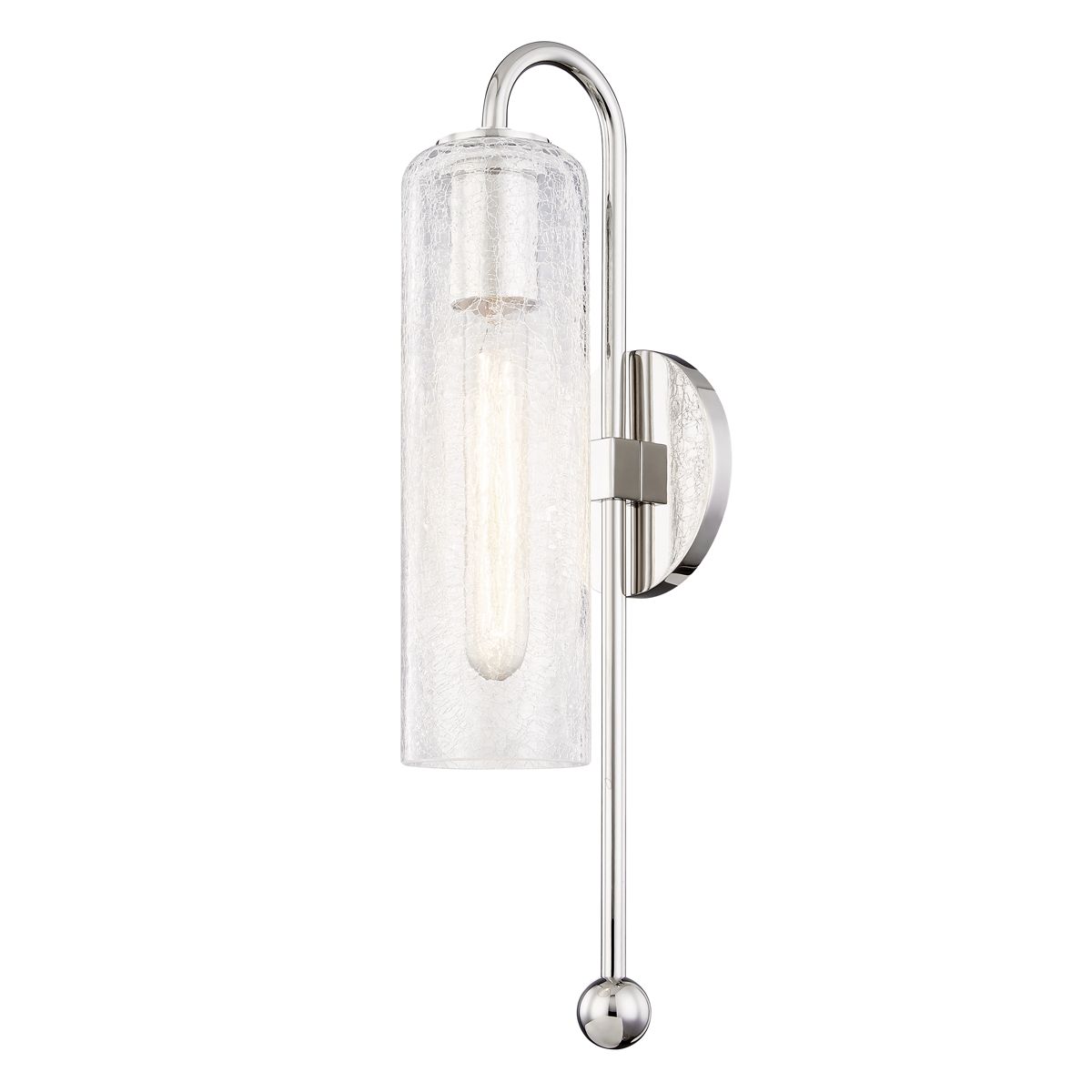 Skye 19 in. Armed Sconce Polished Nickel finish - Bees Lighting