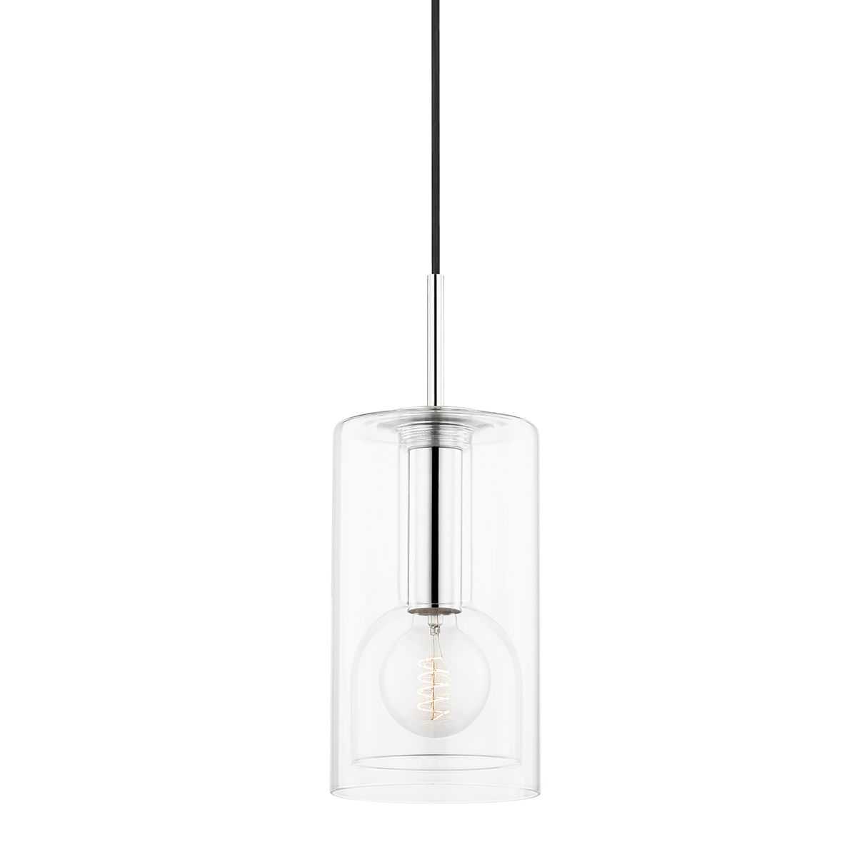 Belinda 6 in. Pendant Light Polished Nickel Finish - Bees Lighting
