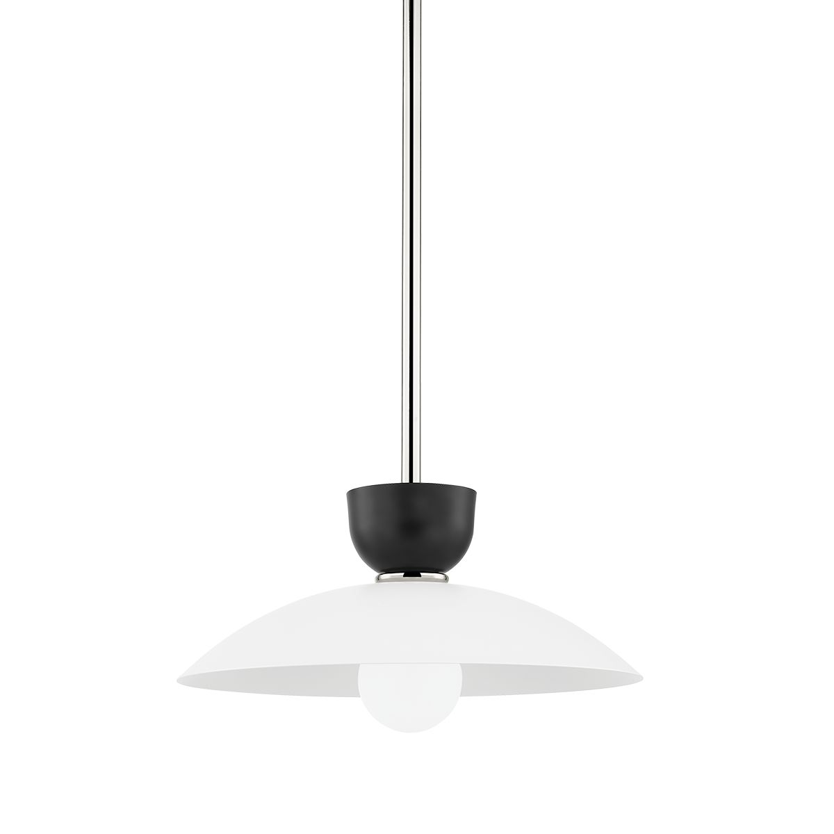 Whitley 14 in. Pendant Light Polished Nickel Finish - Bees Lighting