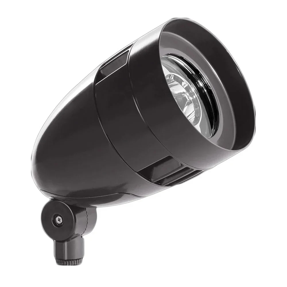 120V LED Bullet Flood Light, 13W, 5000K, Bronze - Bees Lighting