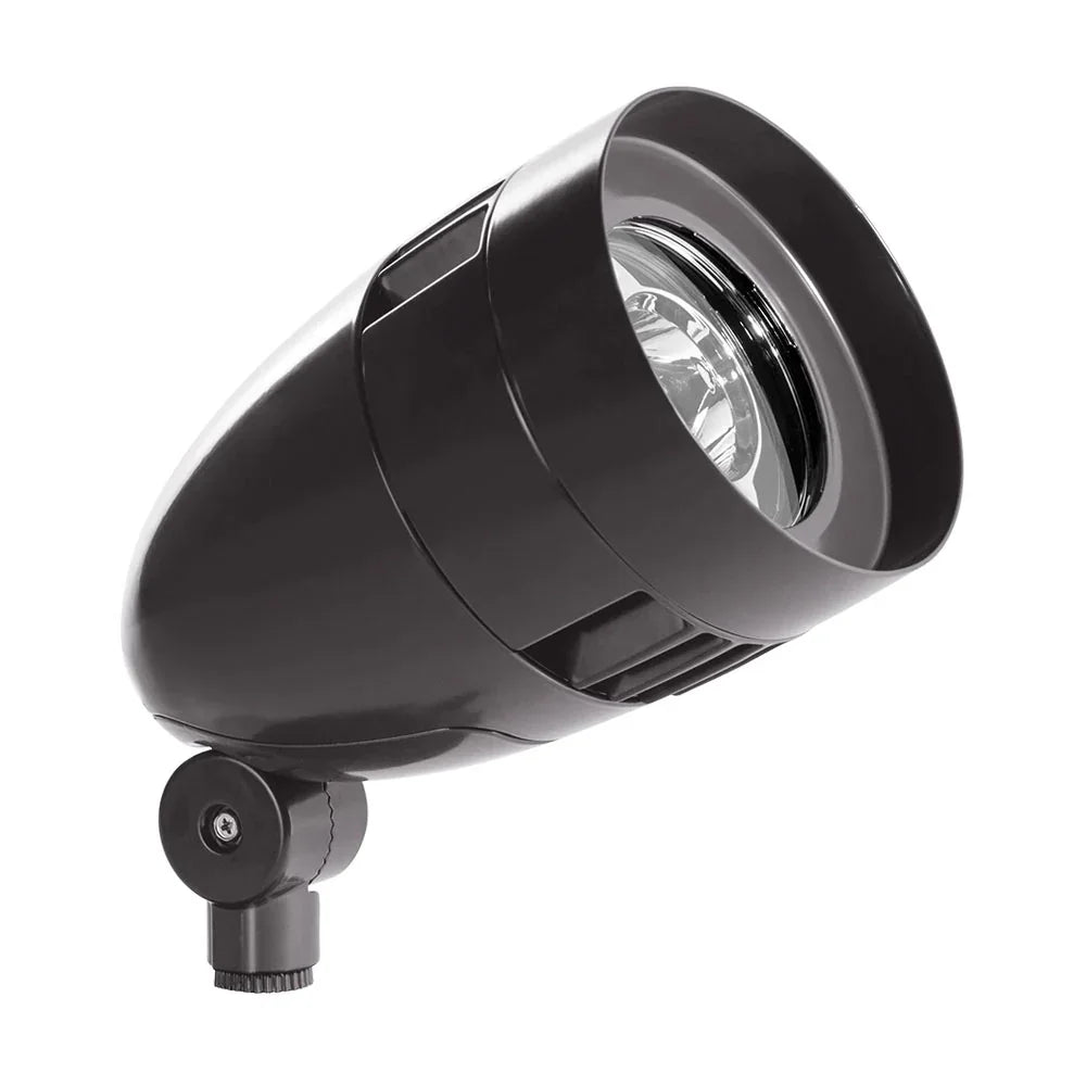 120V LED Bullet Flood Light, 13W, 3000K, Bronze - Bees Lighting