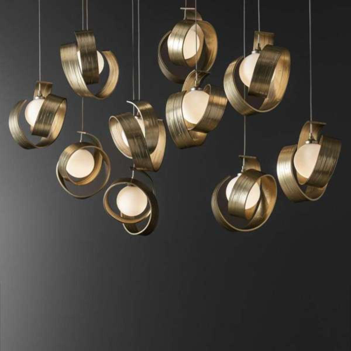 Riza 47 in. 10 lights Linear Pendant Light with Long Height