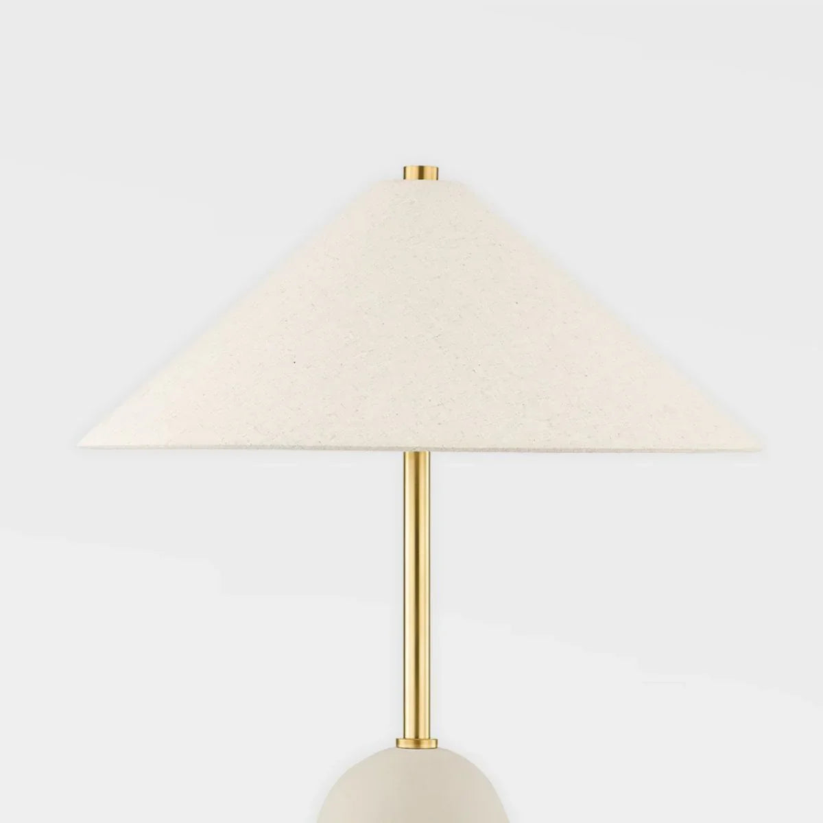Maia 2 Lights Table Lamp Ceramic Textured Beige and Aged Brass Accents - Bees Lighting