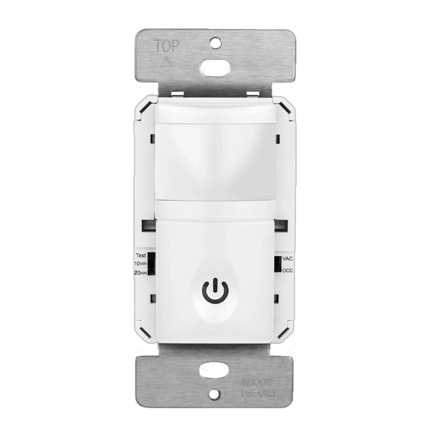 PIR 180° Occupancy|Vacancy Motion Sensor Wall Switch, 5A, 120-277V, White - Bees Lighting