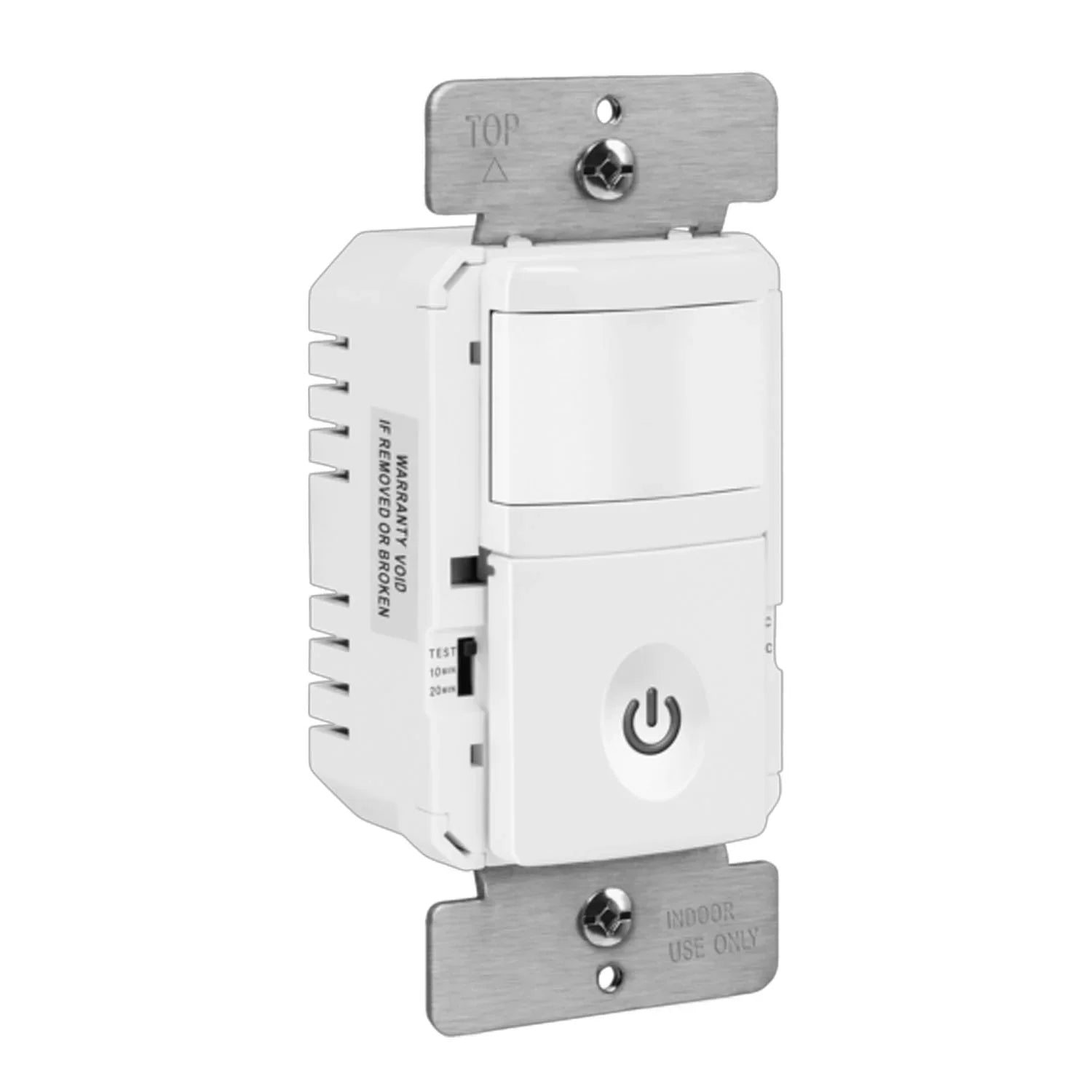 PIR 180° Occupancy|Vacancy Motion Sensor Wall Switch, 5A, 120V, White - Bees Lighting