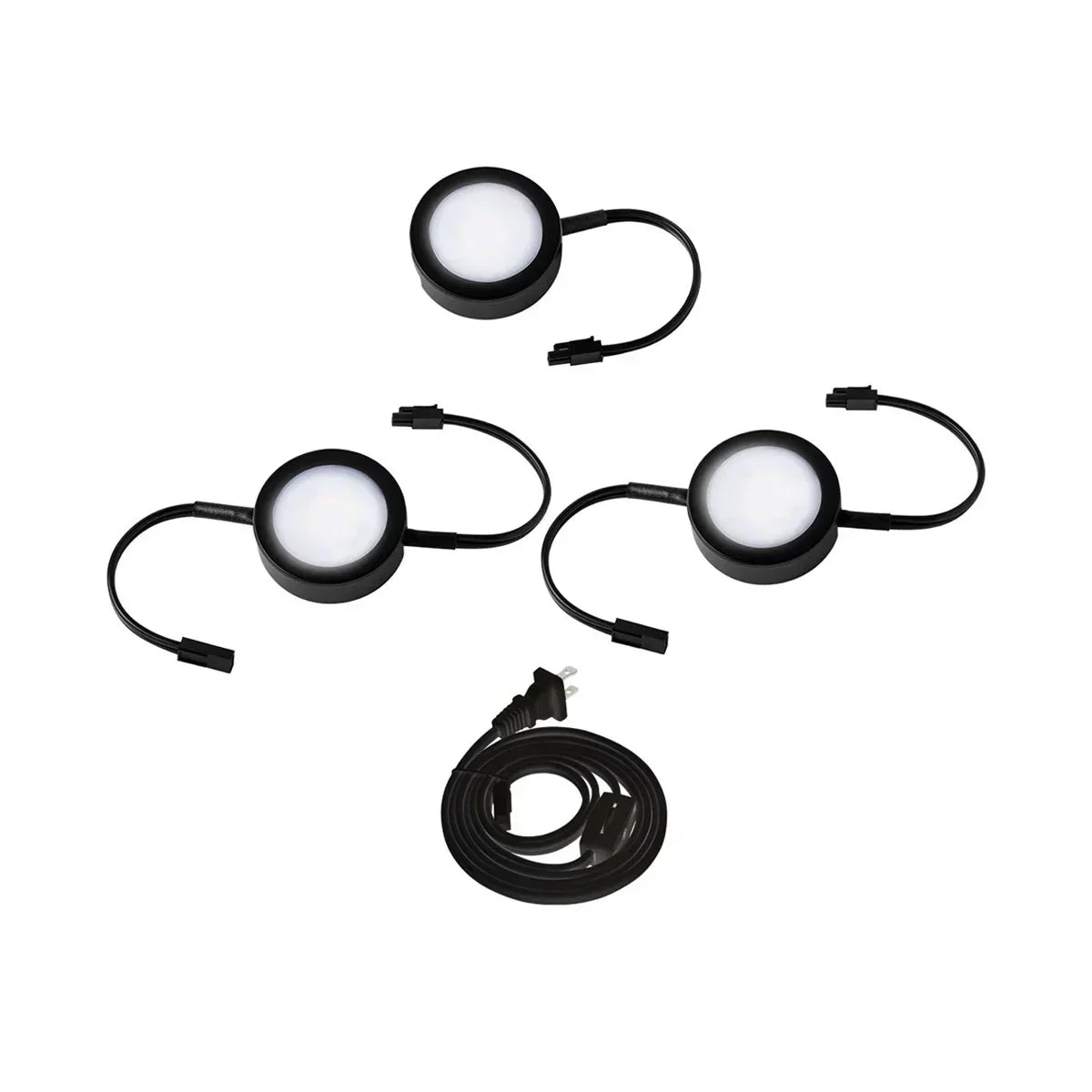 120V 3-CCT Puck Light Kit, 3x290Lm, Surface/Recess, 120V AC - Bees Lighting