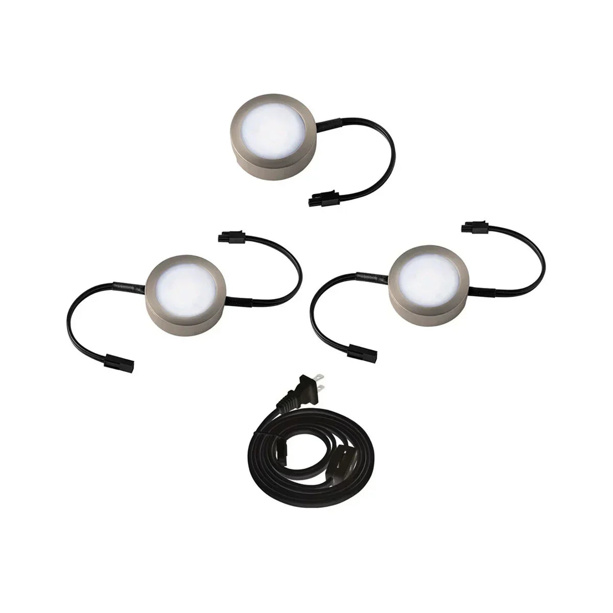 120V 3-CCT Puck Light Kit, 3x290Lm, Surface/Recess, 120V AC - Bees Lighting