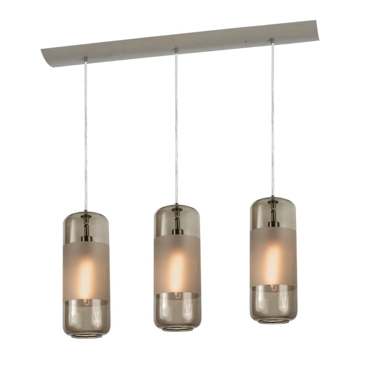Hermosa 41" 3 lights Linear Pendant Light Satin Nickel