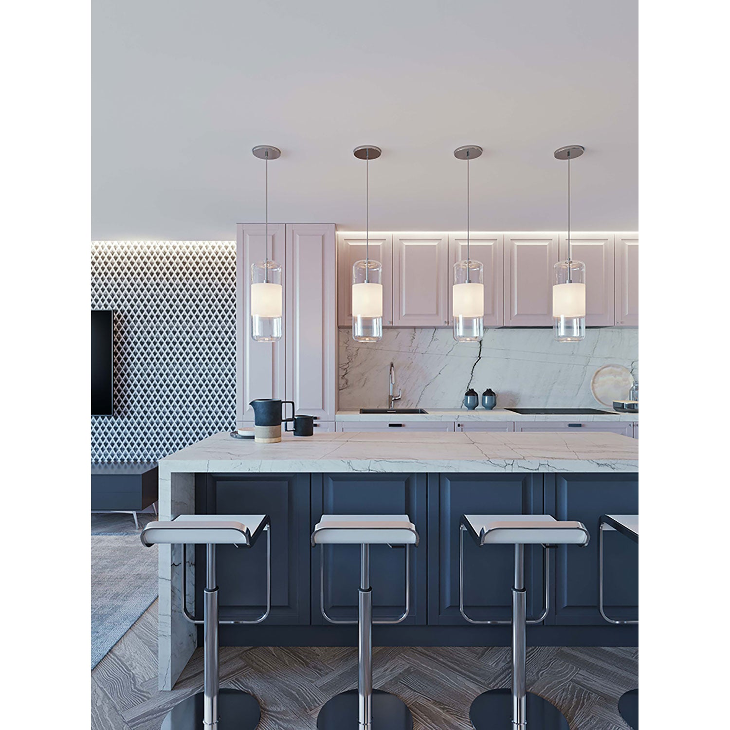 Hermosa 6" Pendant Light Satin Nickel