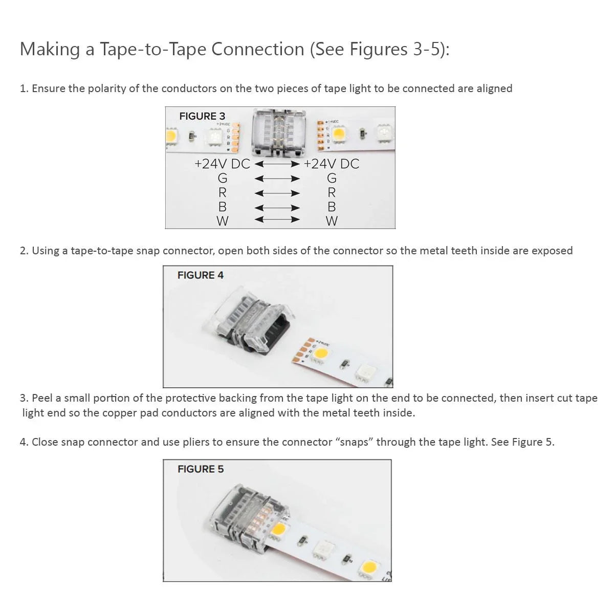 Trulux High Output LED Strip Light Kit, 16.4Ft Reel, RGB + 3000K, 240 Lm/Ft, 24V - Bees Lighting