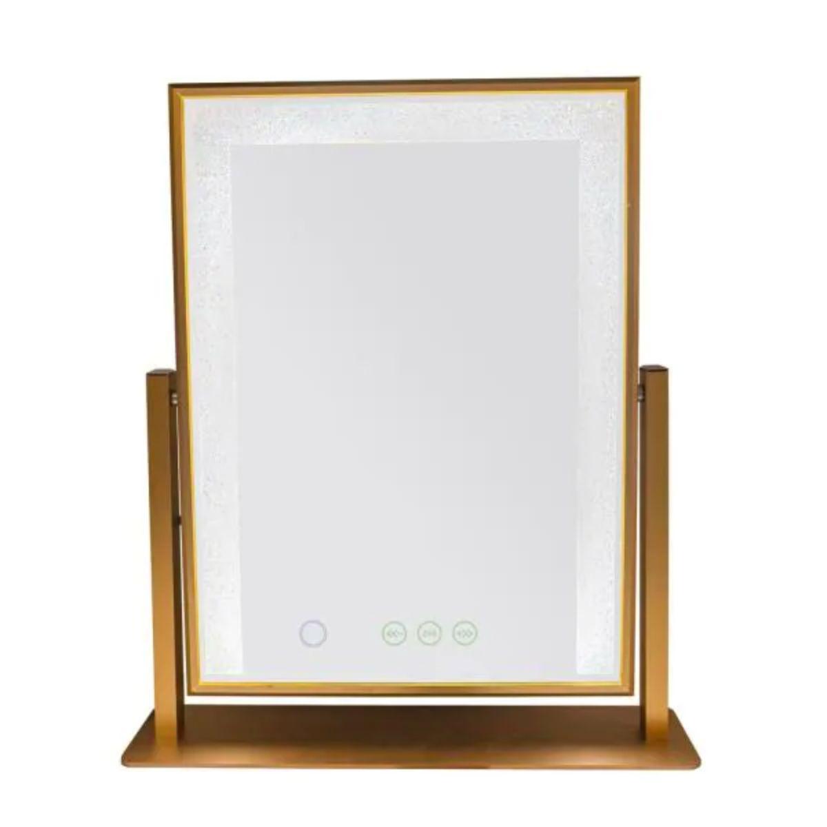 Hollywood 12 In. X 16 In. Tri-Color LED Make Up Mirror Bluetooth Speaker