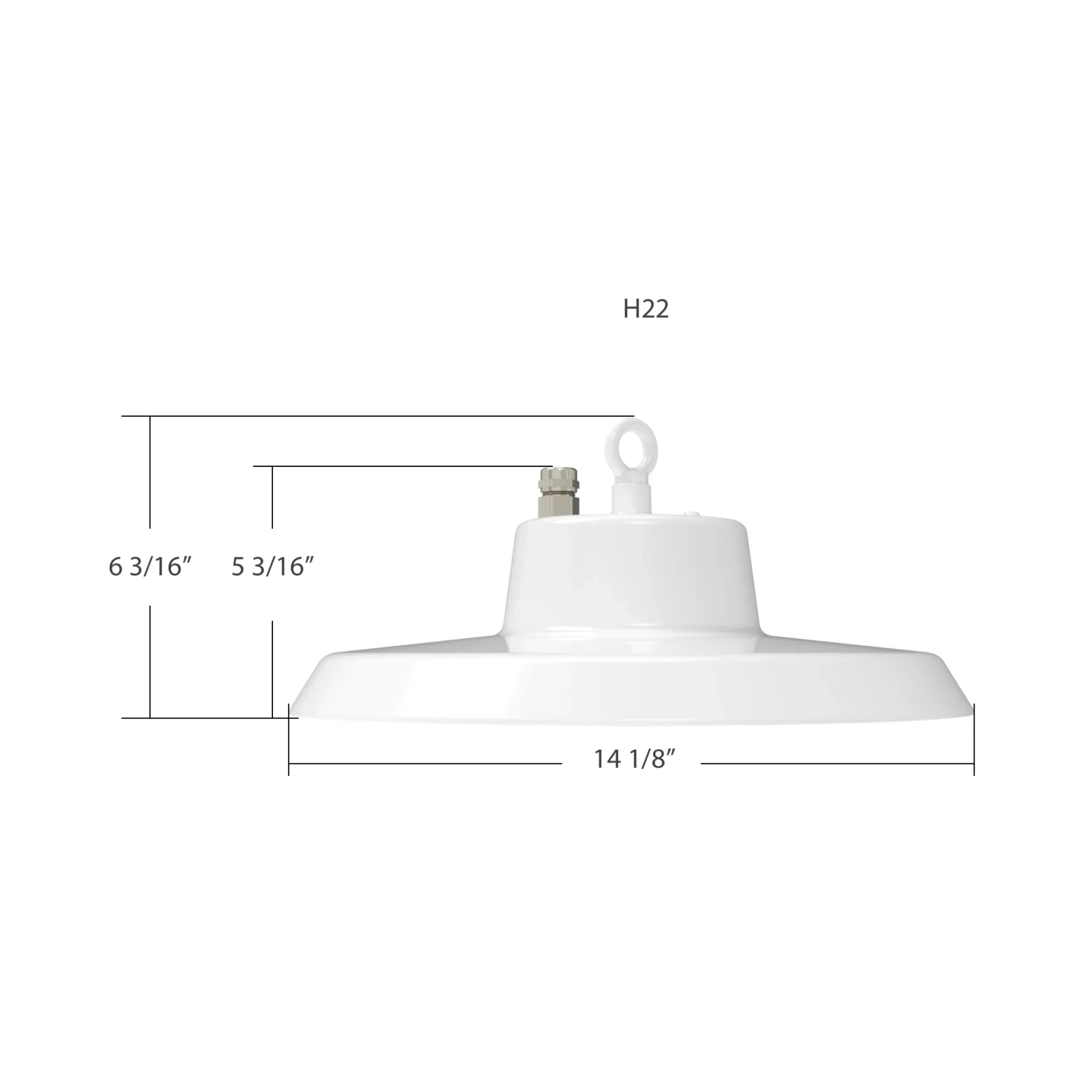 UFO High Bay Light, 23090 Lumens, 150W, 30K/40K/50K, White, 480V