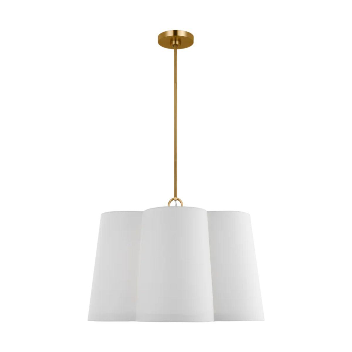 Bronte 28 in. 4 lights Pendant Light Burnished Brass finish - Bees Lighting
