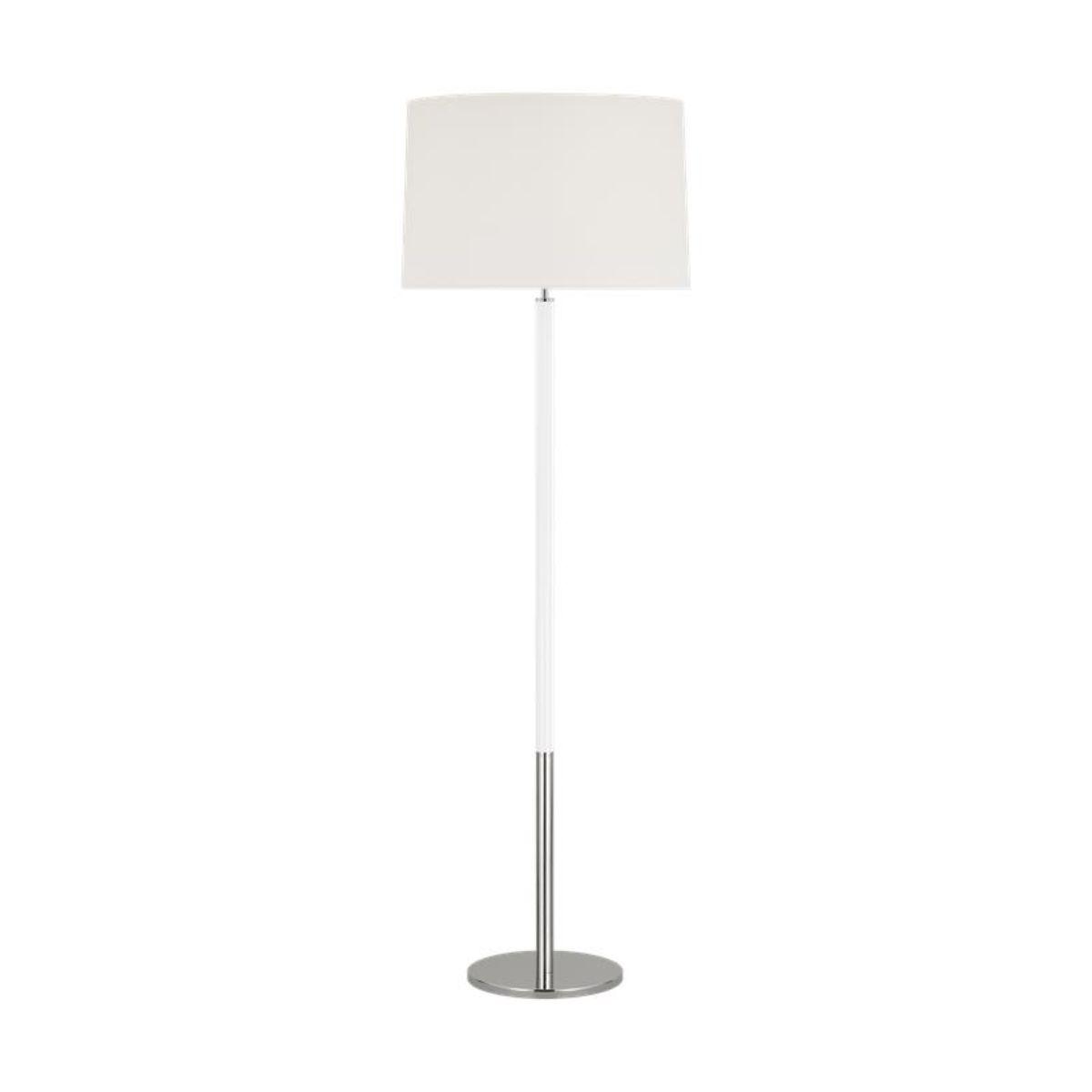 Monroe Large Floor Lamp with White Accents