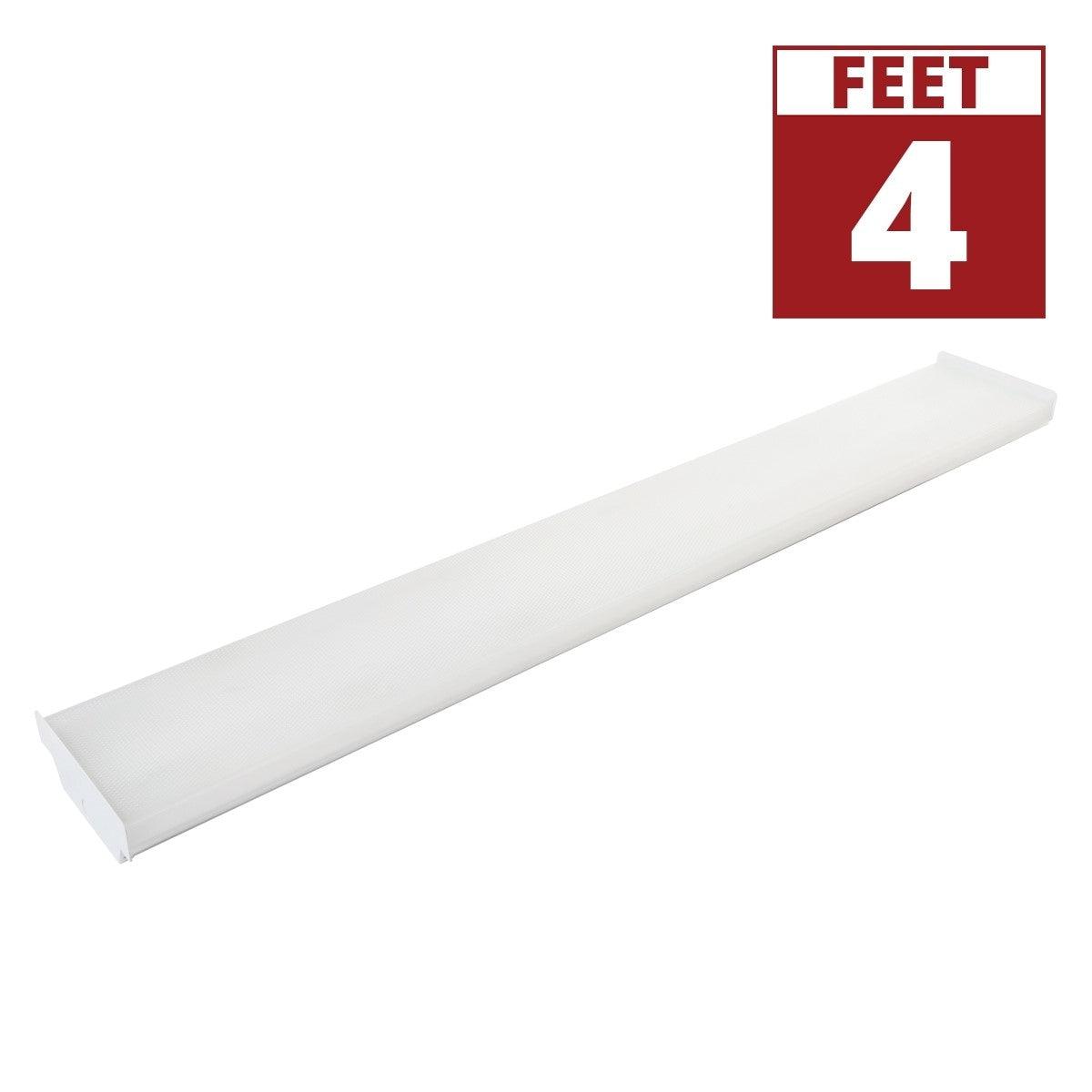 4ft LED Ready Wrap Fixture 2-lamp Single End Wiring LED T8 Bulbs Not Included - Bees Lighting