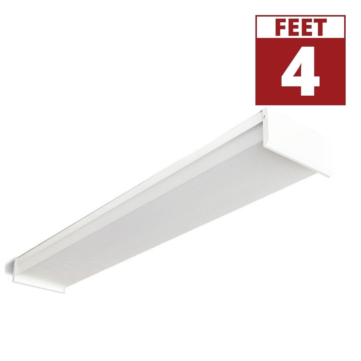 4ft LED Ready Wrap Fixture 4-lamp Single End Wiring LED T8 Bulbs Not Included - Bees Lighting