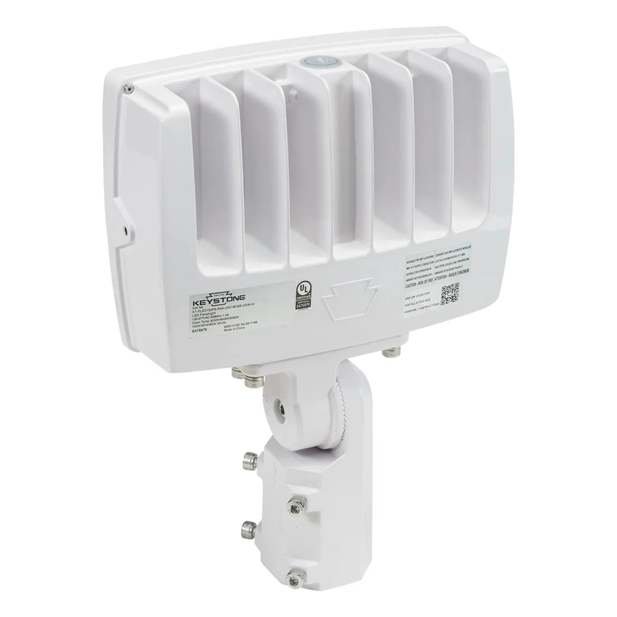 LED Flood Light, 15000 Lm, 100W, 30K|40K|50K, Slipfitter|Trunnion, 120-277V, White - Bees Lighting