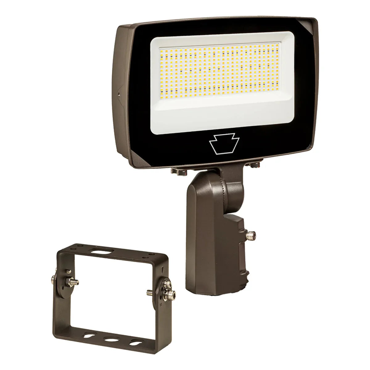 LED Flood Light, 11250 Lm, 75W, 30K|40K|50K, Slipfitter|Trunnion, 120-277V, Bronze - Bees Lighting