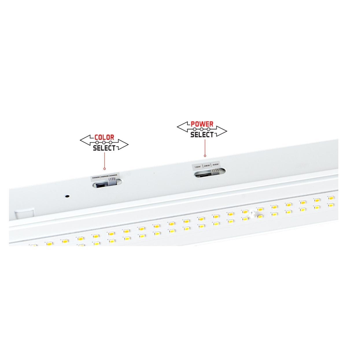2,000-3,300 Lumens 2ft LED Strip Light Fixture 15-25 Watts 35K/40K/50K 120-277V - Bees Lighting