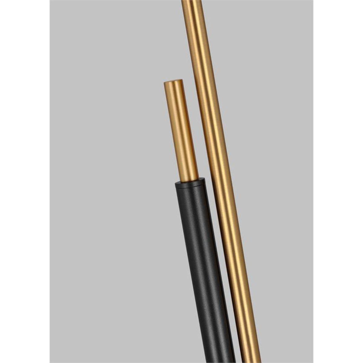 Franklin Floor Lamp Burnished Brass and Deep Bronze Finish - Bees Lighting