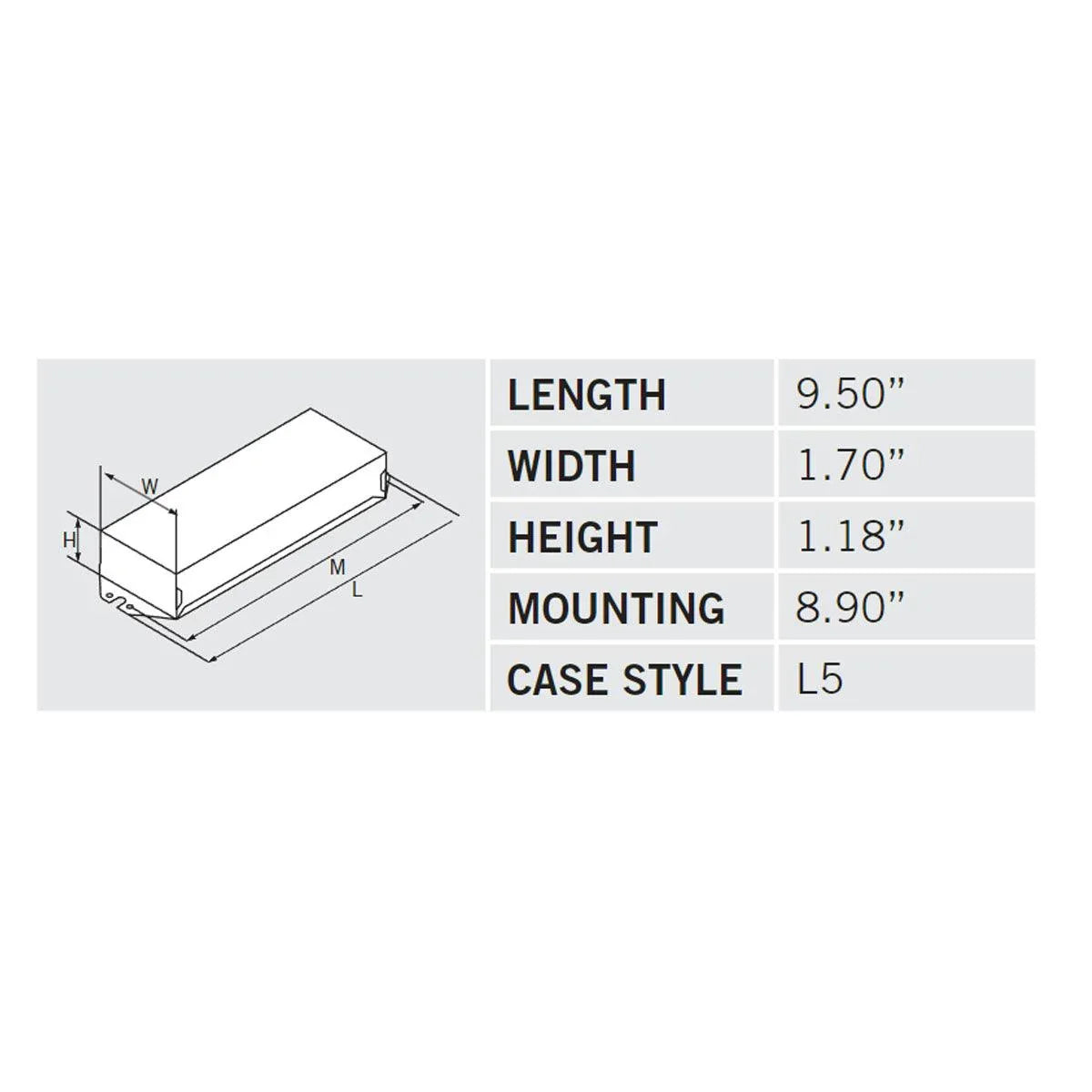 80 Watts, 12VDC Constant Voltage LED Driver, 120-277V Input - Bees Lighting