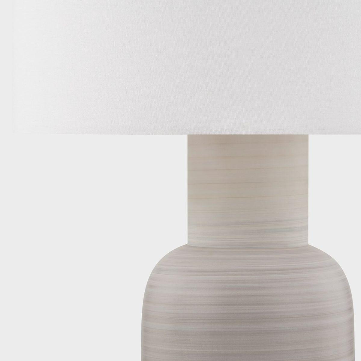 Breezy Point Table Lamp Aged Brass with Ceramic Matte Dune Finish