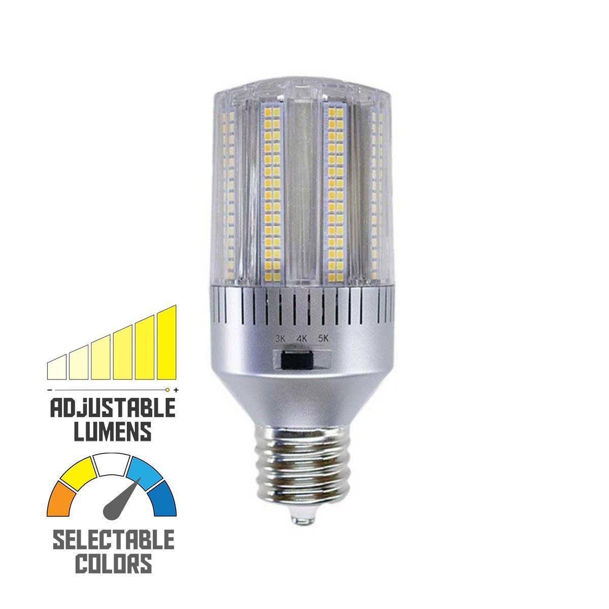 Retrofit LED Corn Bulb, 11W, 1650 Lumens, Selectable CCT, 30K/40K/50K, E26 Base, 120-277V - Bees Lighting